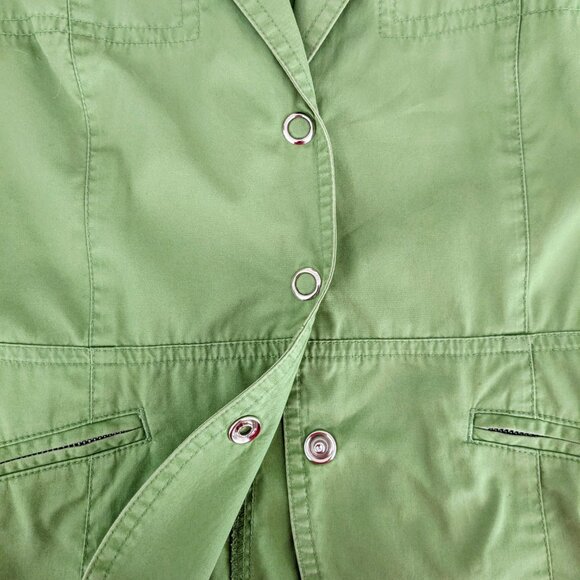 ANN TAYLOR LOFT Women's Lightweight Snap Up Jacket   Size 6  Green NWOT - Picture 4 of 8